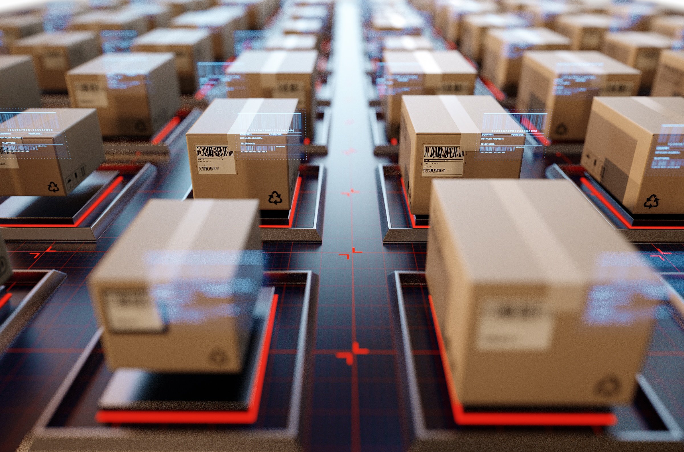 AI logistics – håndtering af pakker.